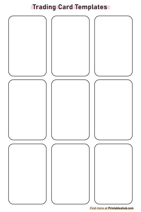 editable trading card template|Free Printable Blank Trading Card Templates [PDF Included].